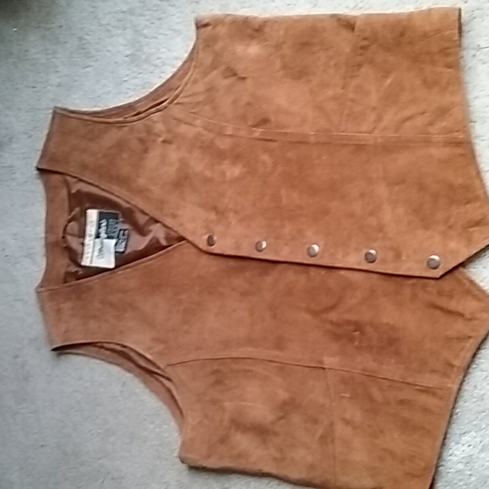 Wrangler Men's Brown Suede Vest - Picture 4 of 4